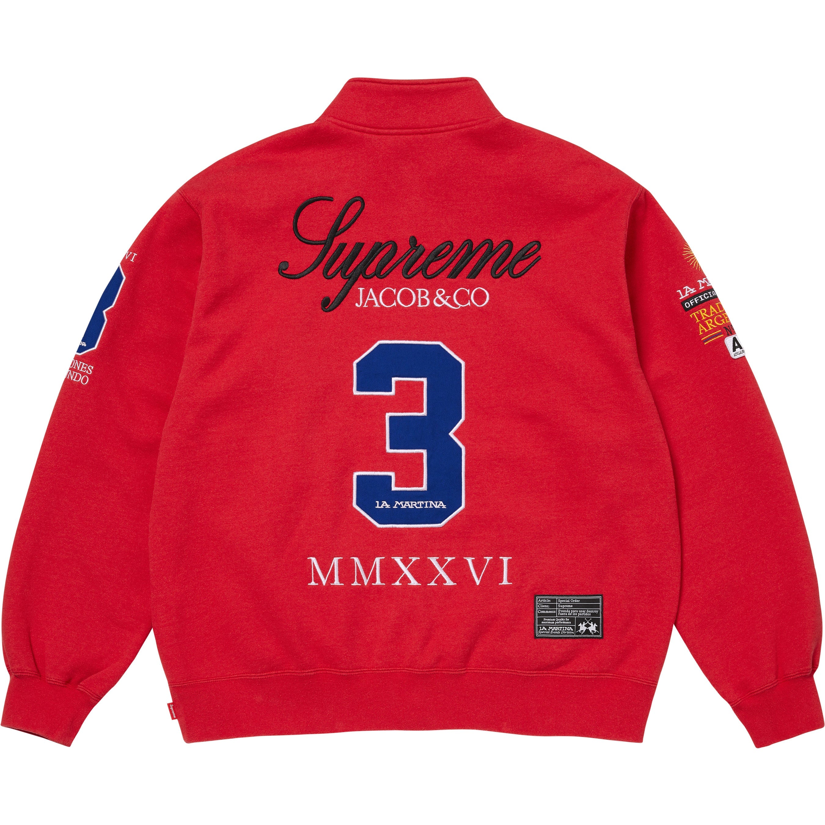 Supreme®/La Martina/Jacob & Co Zip Up Sweatshirt view 5